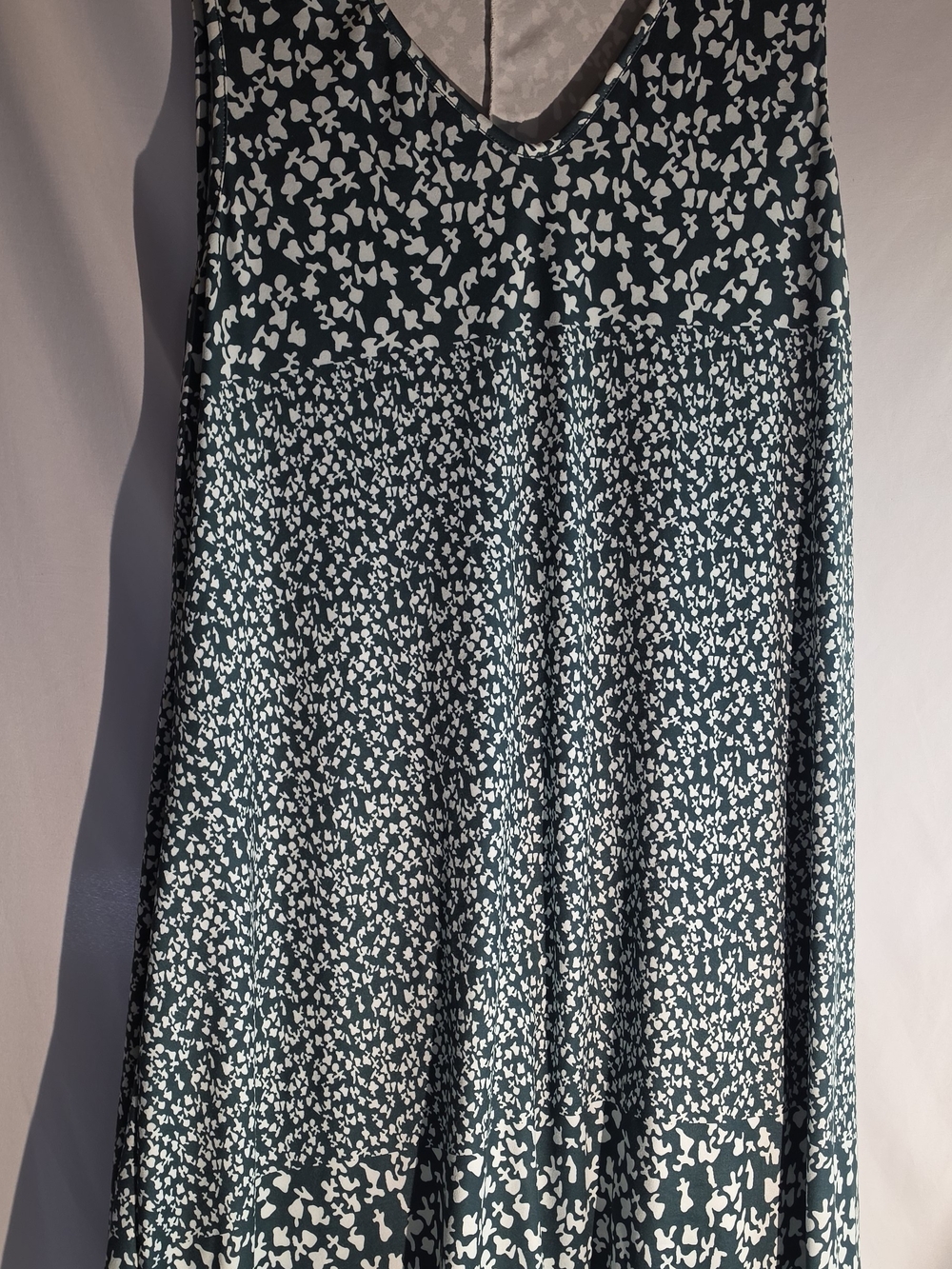 Women’s Dark Green and White Floral Print Dress
